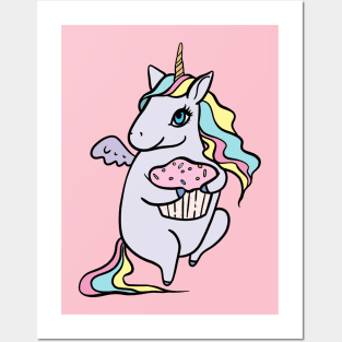 Like a Unicorn Loves Cake Posters and Art